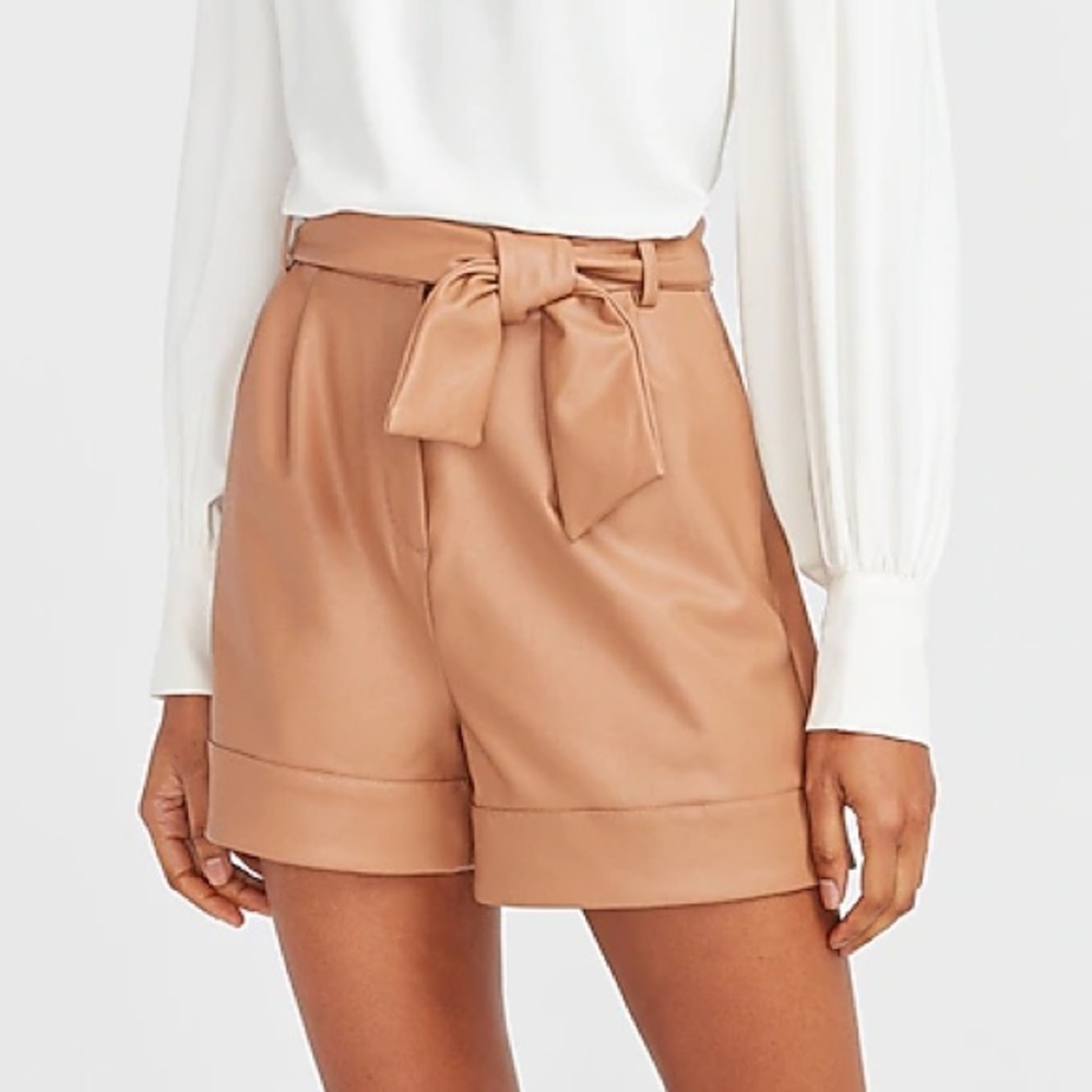 NWT High Waisted Leather Shorts